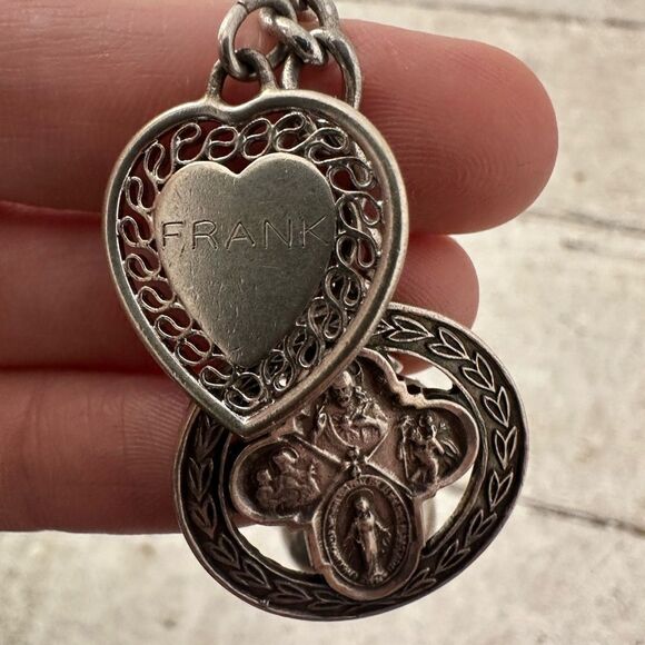 Vintage Sterling And Silver Tone Mix Charm Bracelet - Picture 10 of 16